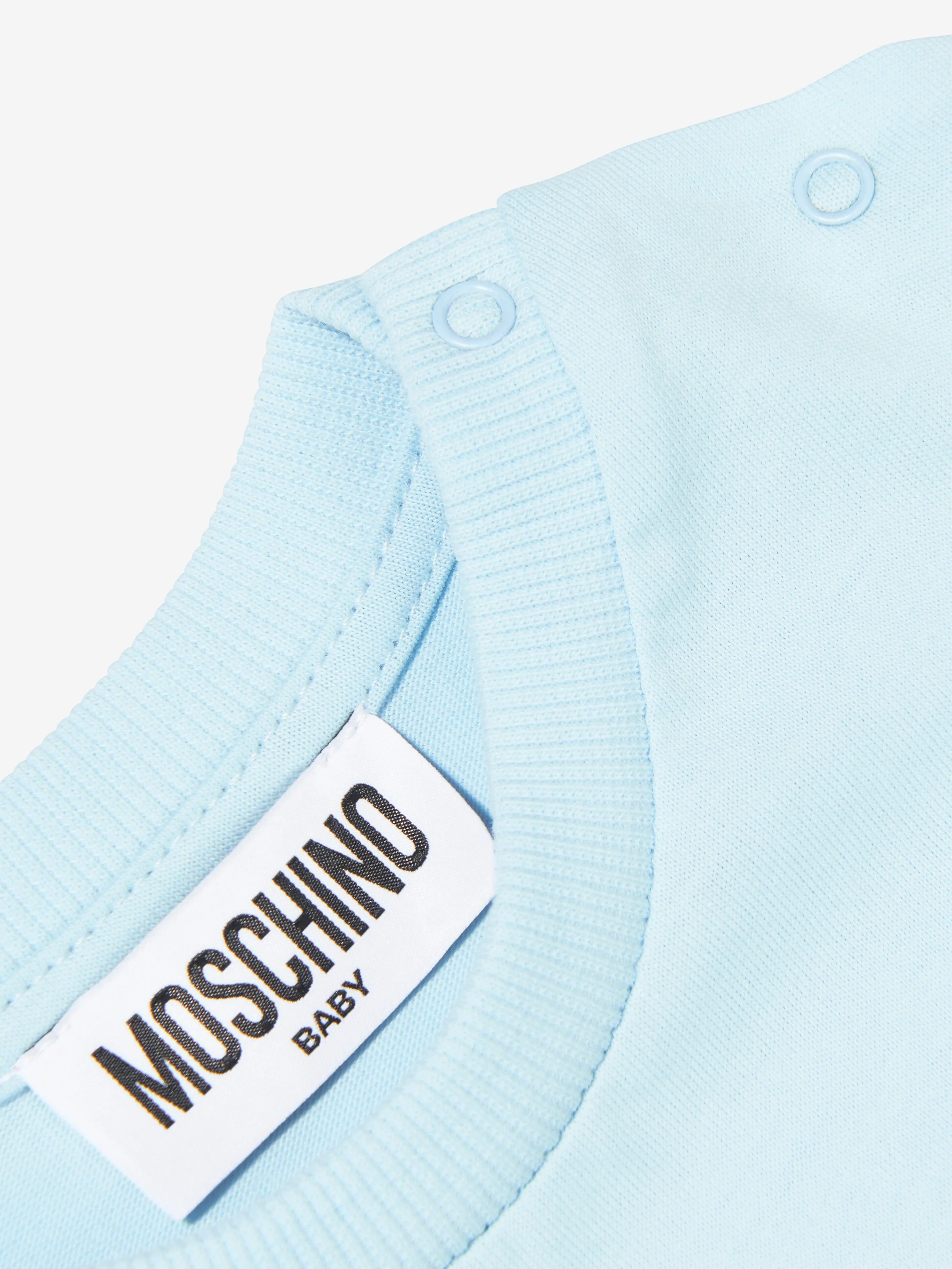 Moschino Baby Teddy Logo T-Shirt in Blue