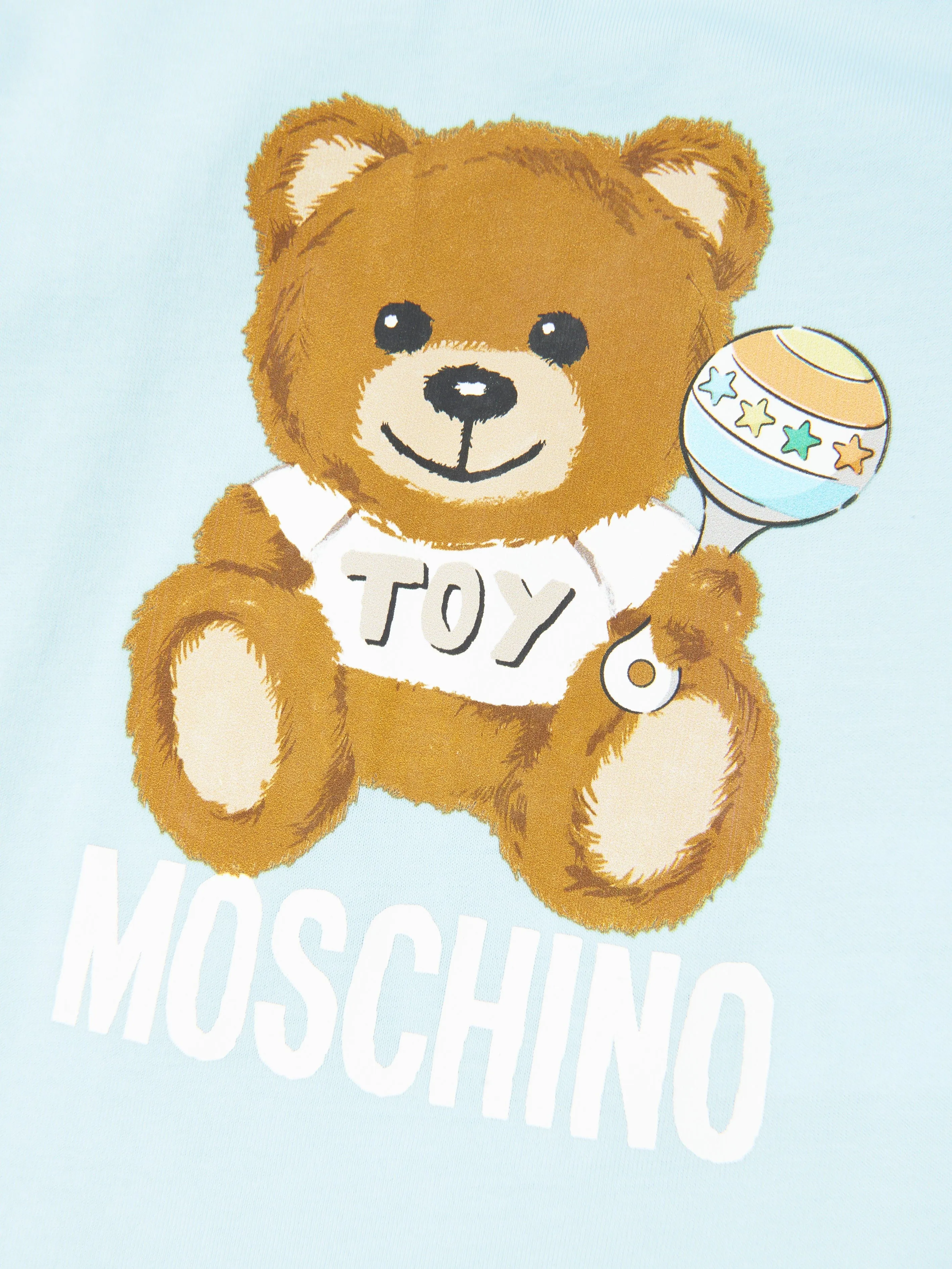 Moschino Baby Teddy Logo T-Shirt in Blue