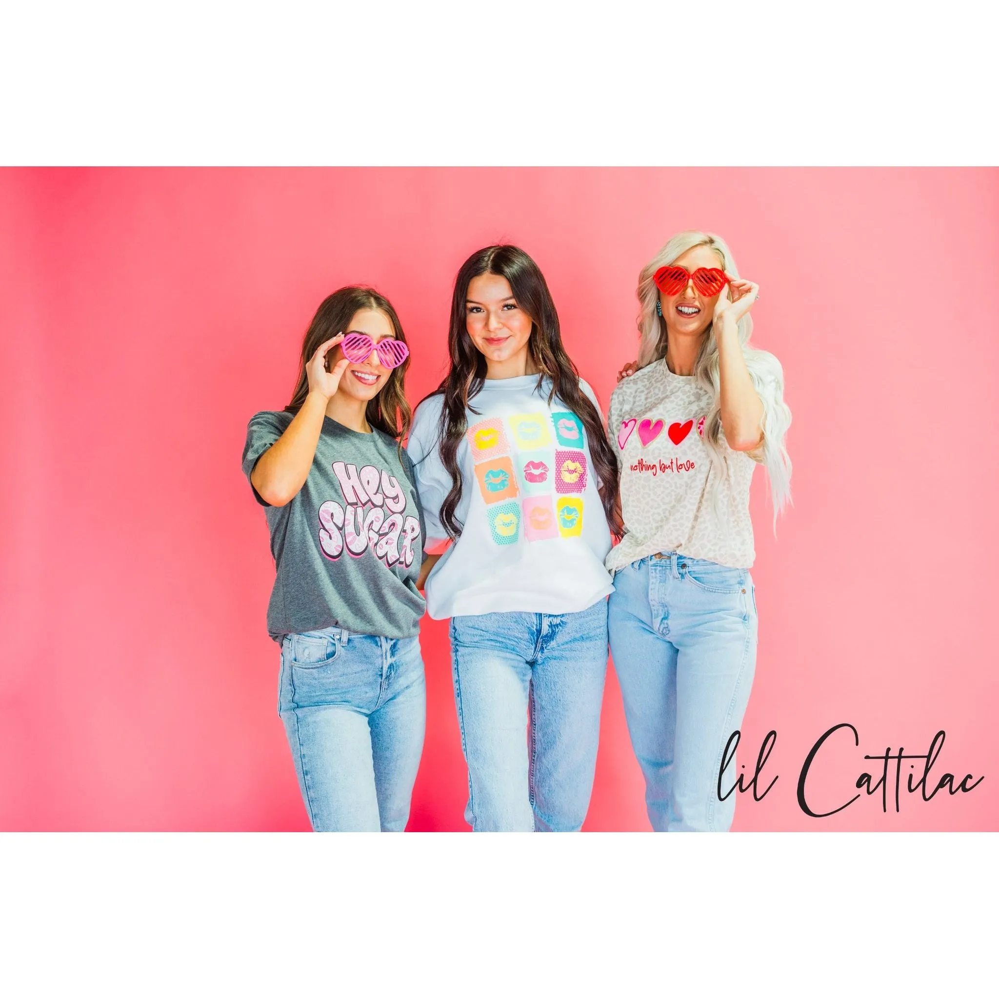 Nothing But Love Animal Print - Valentines Tee