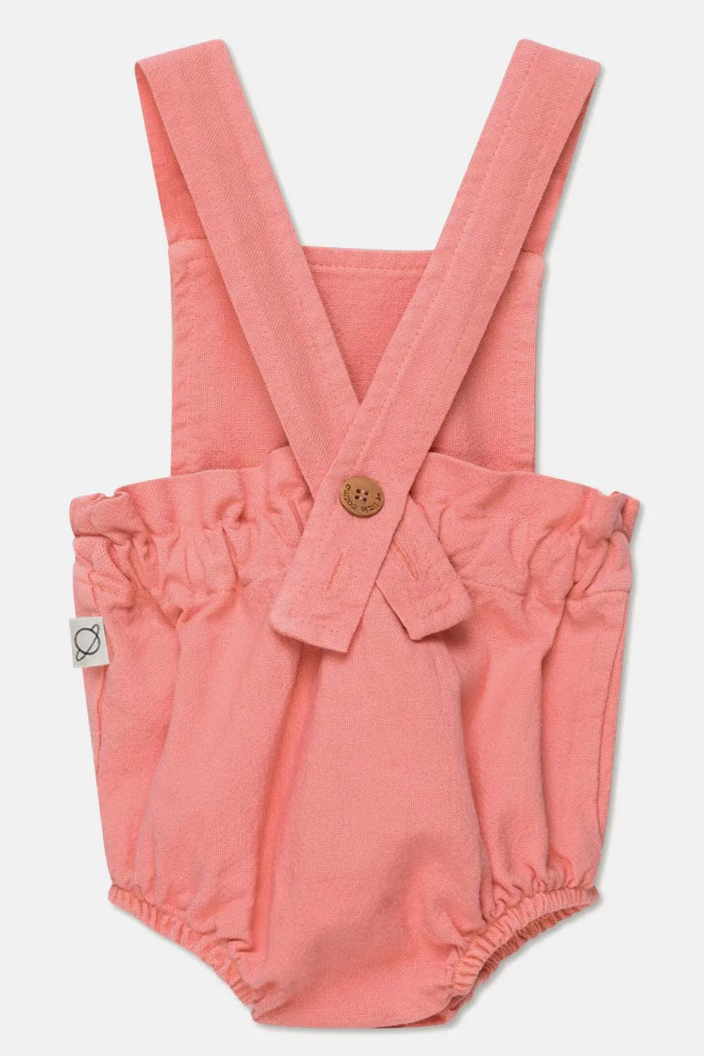 RUSTIC COTTON SMOCKED BABY OVERALLS