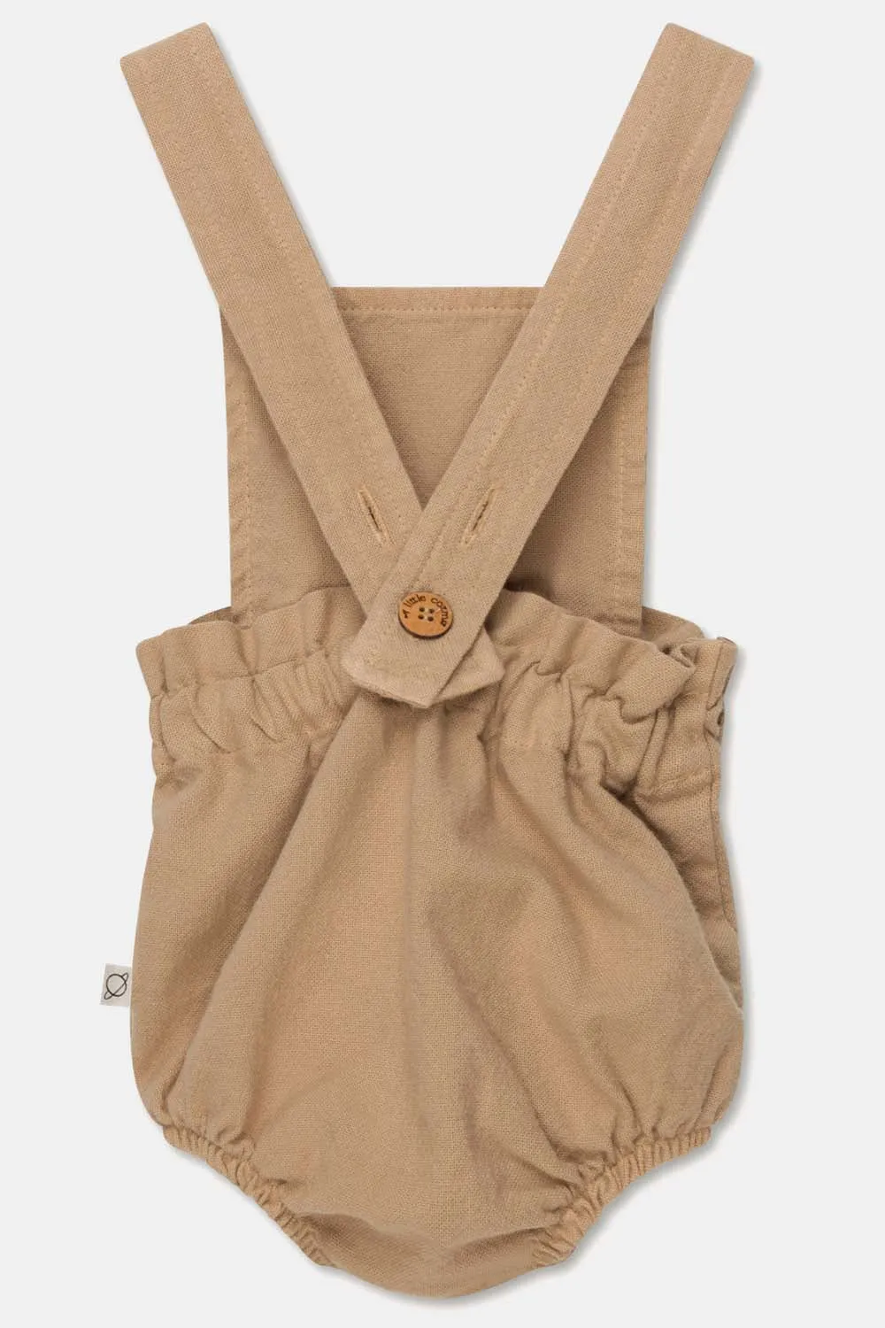 RUSTIC COTTON SMOCKED BABY OVERALLS